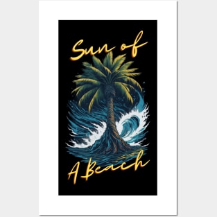 Sun of a Beach Palm Trees Posters and Art